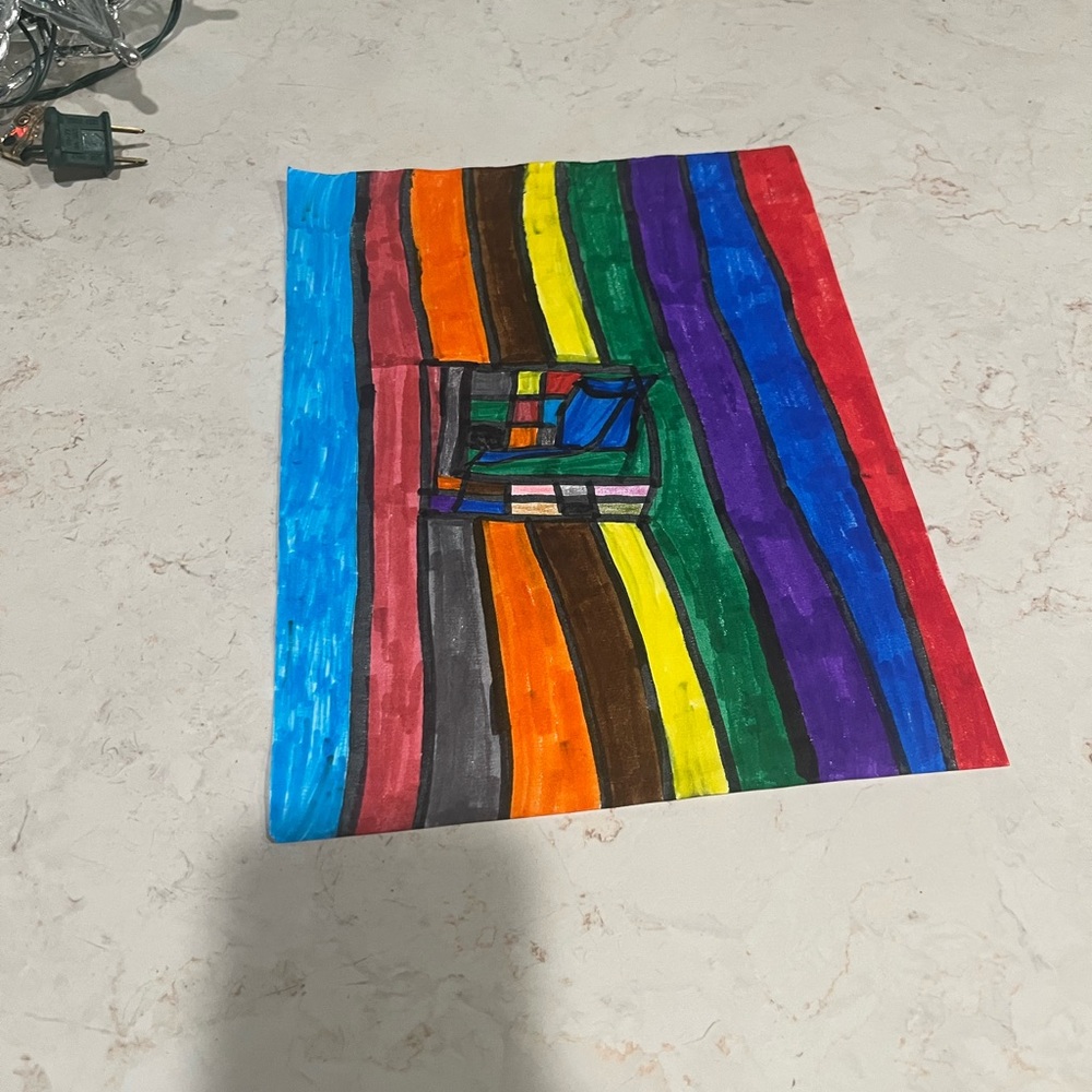 Colorful Abstract Art on Paper